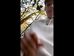 Horny in Adidas and jerk off in the Wood and more