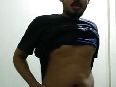 Sexy Indian boy striptease & masturbation half nude ass cock