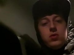 chav lad wanks and cums in the car