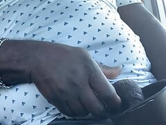 Black Cock Daddy Pissing Close Up In Car (Guy Piss Outdoor) Peeing