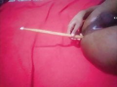 16 inches drum stick to deep gay hole insertion