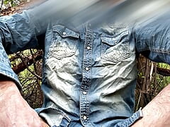 Outdoor Ruined Cumshot In Chastity Cage