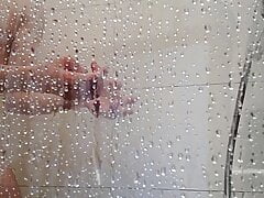 Boy with big cock has a shower in the Hotel