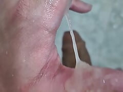 Jerking off and Cum in the Shower