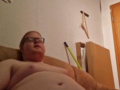 Fat Ginger Naked on the couch