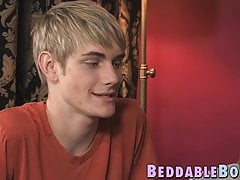 Blonde twink Preston Andrews rimming and pounding cute gay