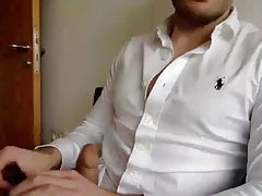 Sexy Lad wankin cock in tight Jeans and Ralph Lauren Shirt
