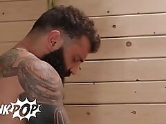 Twink Ryan Bailey Gets Steamy In The Sauna When Tattooed Top Markus Kage Enters &amp_ Makes Him Horny - TWINKPOP