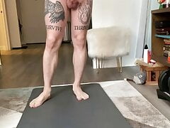 Naked workout at home