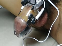 Electro shock my little dick when receiving new toy