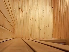 Masturbation in the sauna