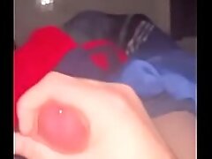 Solo twink cum and dirty talk in bed