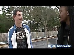 Muscular Blacg Gay Dude Fuck White Twink With His BBC 04