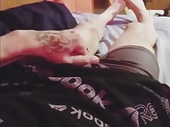 Mixed Twink Stroking an Showing Feet