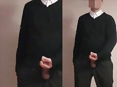 Security Guard masturbate in work outfit
