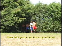 Three hot studs get horny after a football game and fuck outdoors