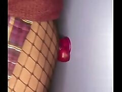 Femboy gets fucked by a dildo