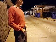 Jock shoots on a back street