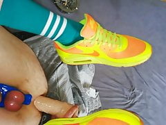 Hard Anal DildoPlay in Adidas CrewSocks and gaping Asspussy