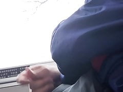Cum on the bus