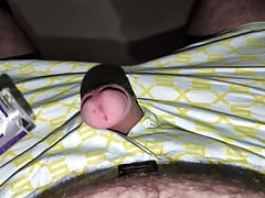 Manly man masturbates and cums with sexy boxer shorts