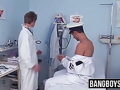 Ass eating for doctor before raw asshole drilling with jocks