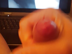 Cumming while watching a hot twink fuck video
