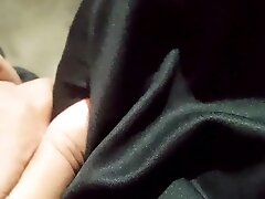 solo dick rubbing and handjob cloth over it