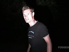 french twink fucked in the night by outdoor in cruising forest by bear dominant