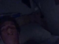 Cute English guy wanking in bed