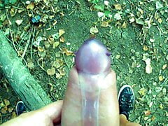 Crazy cock ring filled with cum in crazy position public
