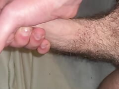 Casual jerking my teen cock for you