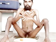 Sexy hot boy Rajeshplayboy993 eating carrot part 2.