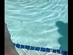 Nude in the pool