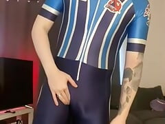 Cycle Suit Twink Gets Oiled Up and Farts On Your Face!! (ROLEPLAY POV)