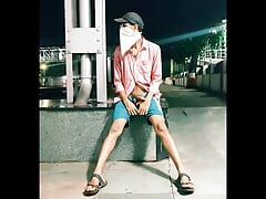 Desi uncle want sex in public railway station