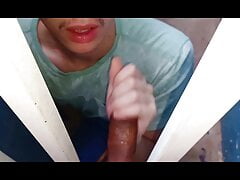 Handjobing With The Neighbor - I Sucked His Black Cock