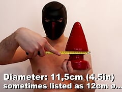 Huge red Plug in my young Ass - Titanmen Ass Master fully inserted! Rare full Insertion