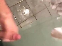 JO in public shower room & sperm licking (55'')