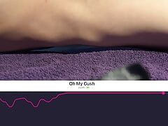 Cumming and hard moaning. Lovense gush playing with my thick cock