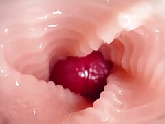 Camera in pussy with creampie creampie