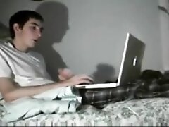 laptop boy with huge cock huge load